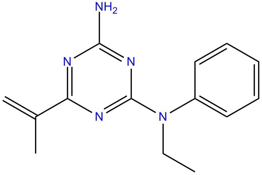 Image of 2-amino-4-(N-ethylanilino)-6-isopropenyl-1,3,5-triazine