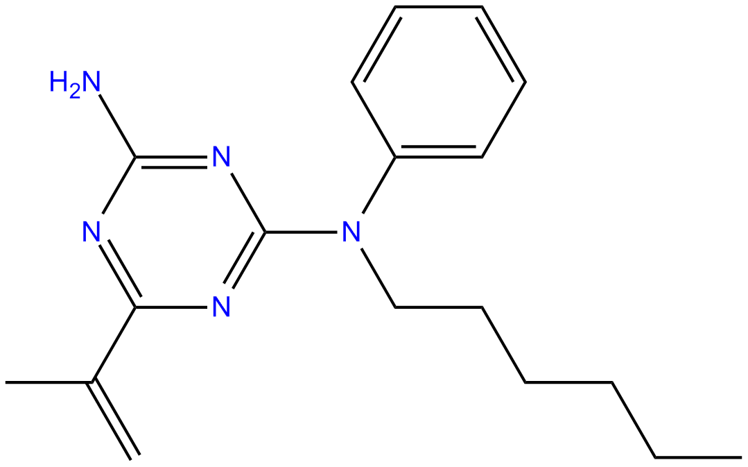 Image of 2-amino-4-(N-hexylanilino)-6-isopropenyl-1,3,5-triazine