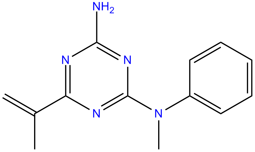 Image of 2-amino-4-(N-methylanilino)-6-isopropenyl-1,3,5-triazine