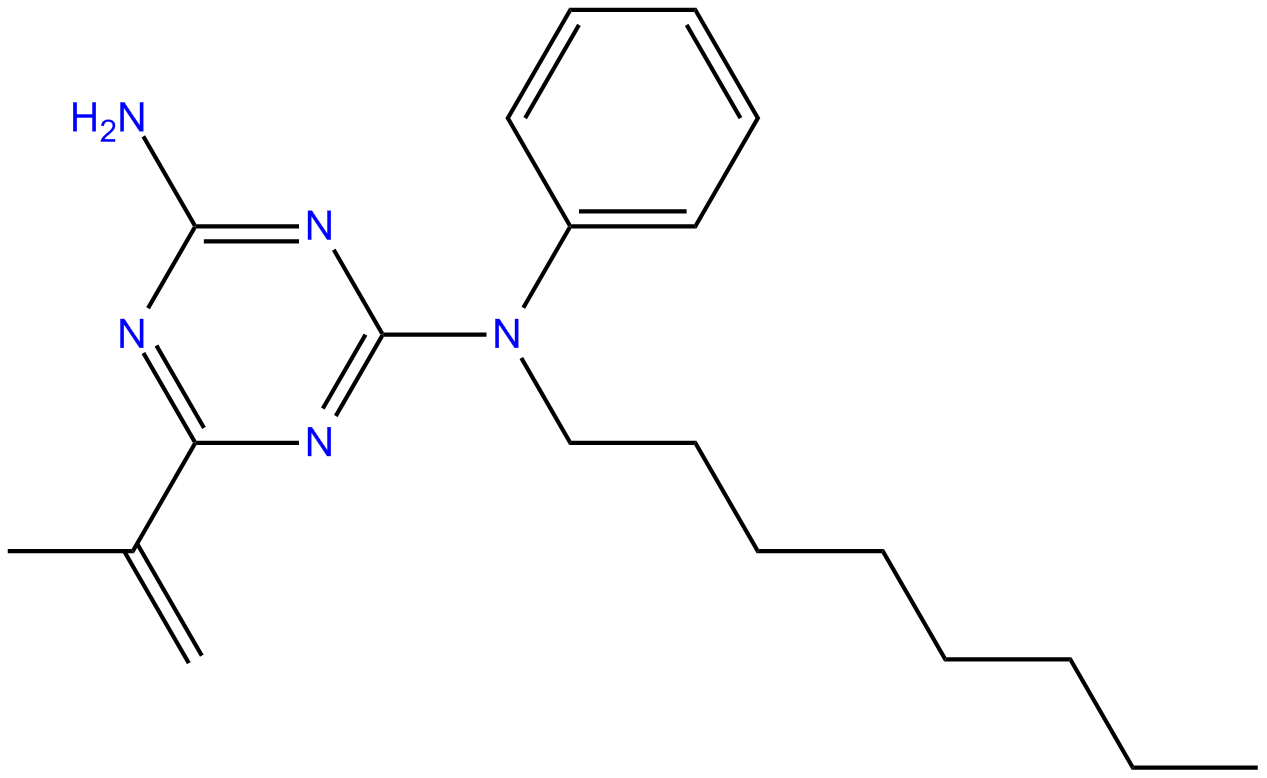 Image of 2-amino-4-(N-octylanilino)-6-isopropenyl-1,3,5-triazine