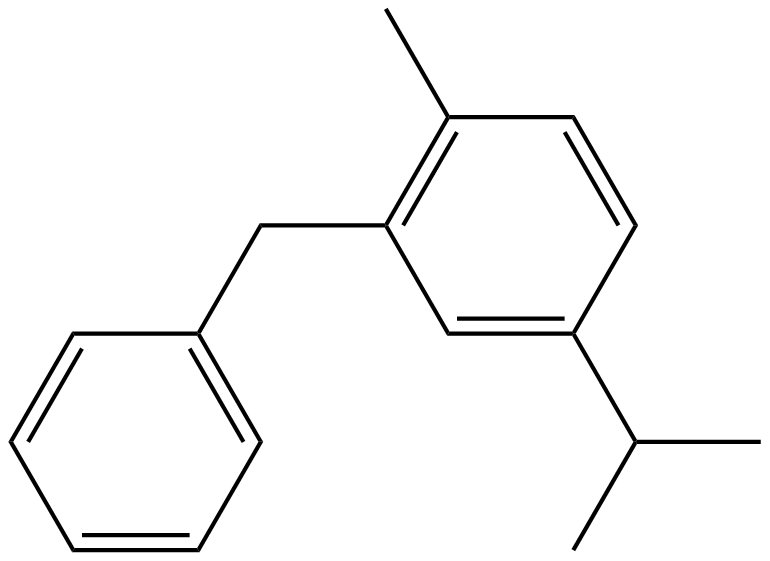 Image of 2-benzyl-1-methyl-4-(1-methylethyl)benzene