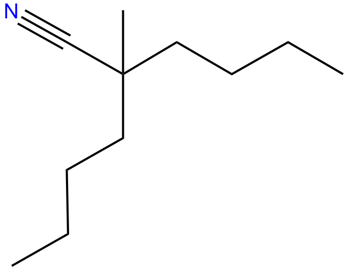 Image of 2-butyl-2-methylhexanenitrile