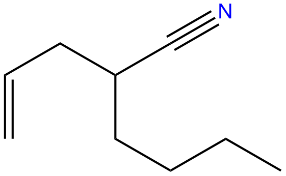 Image of 2-butyl-4-pentenenitrile