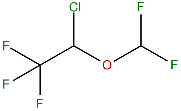 Image of 2-chloro-2-(difluoromethoxy)-1,1,1-trifluoroethane