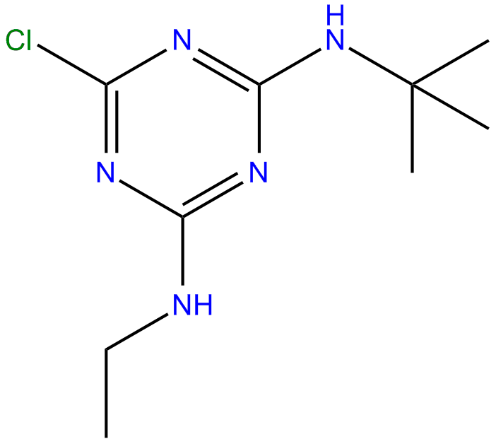 Image of 2-chloro-4-(ethylamino)-6-(tert-butylamino)-s-triazine
