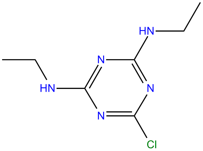 Image of 2-chloro-4,6-bis(ethylamino)-1,3,5-triazine