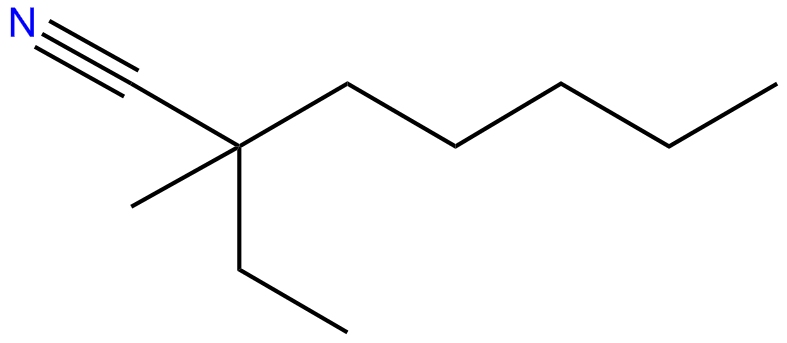 Image of 2-ethyl-2-methylheptanenitrile