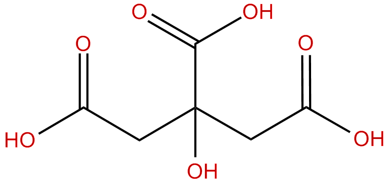 Image of 2-hydroxy-1,2,3-propanetricarboxylic acid