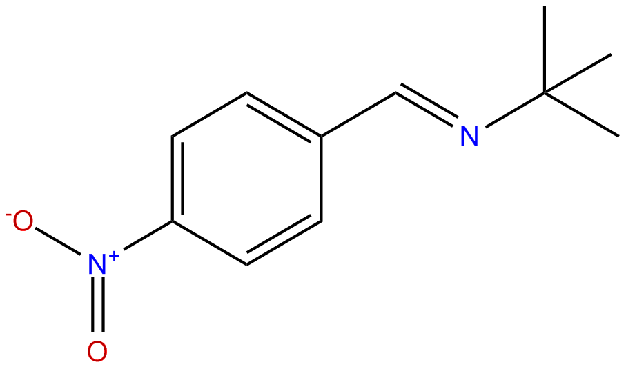 Image of 2-propanamine, 2-methyl-N-[(4-nitrophenyl)methylene]-