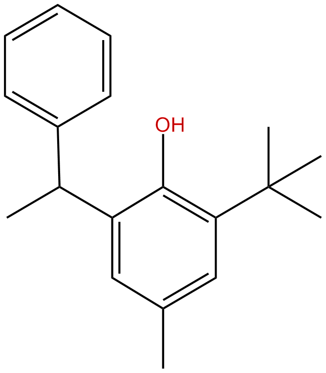 Image of 2-(1,1-dimethylethyl)-4-methyl-6-(1-phenylethyl)phenol