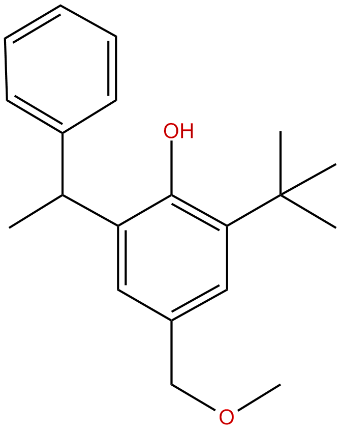 Image of 2-(1,1-dimethylethyl)-4-(methoxymethyl)-6-(1-phenylethyl)phenol