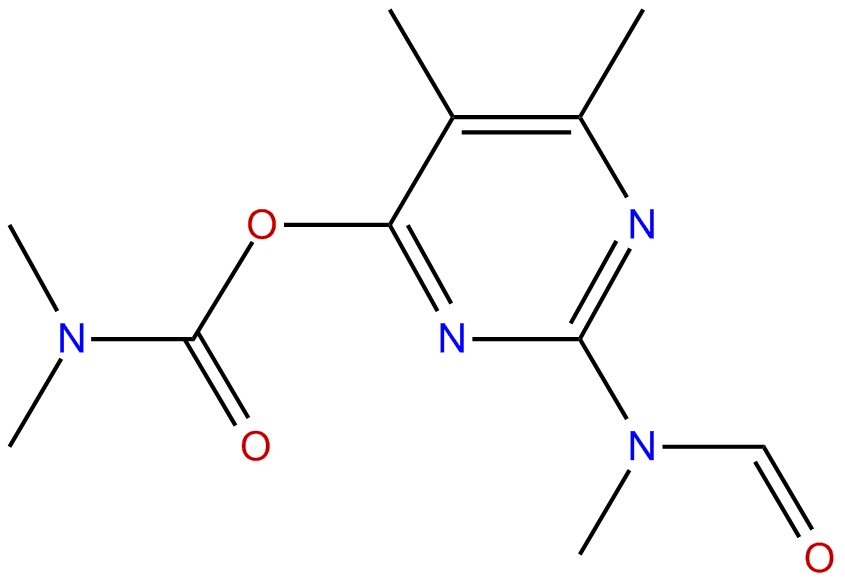 Image of 2-(formylmethylamino)-5,6-dimethyl-4-pyrimidinyl dimethyl carbamate