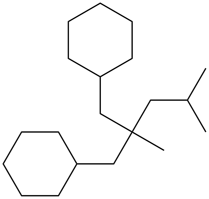 Image of 2,2-bis(cyclohexylmethyl)-4-methylpentane