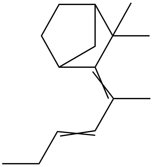 Image of 2,2-dimethyl-3-hexen-2-ylidenebicyclo[2.2.1]heptane