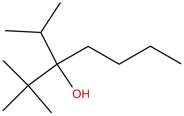 Image of 2,2-dimethyl-3-isopropyl-3-heptanol