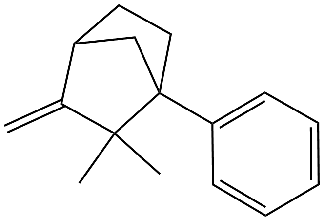 Image of 2,2-dimethyl-3-methylene-1-phenylbicyclo[2.2.1]heptane