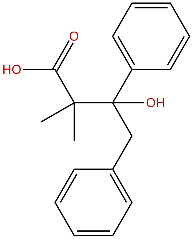 Image of 2,2-dimethyl-3,4-diphenyl-3-hydroxypropanoic acid