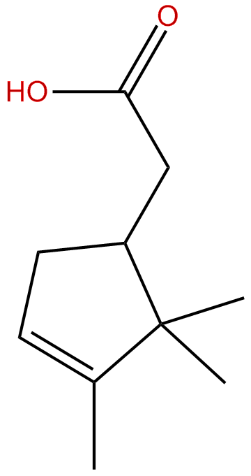Image of 2,2,3-trimethylcyclopent-3-ene-1-acetic acid