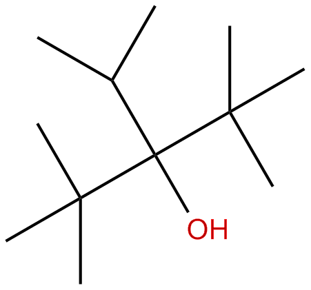 Image of 2,2,4,4-tetramethyl-3-(1-methylethyl)-3-pentanol