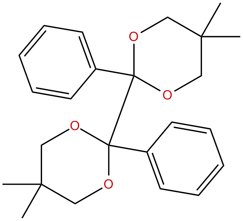 Image of 2,2'-bi-1,3-dioxane, 5,5,5',5'-tetramethyl-2,2'-diphenyl-