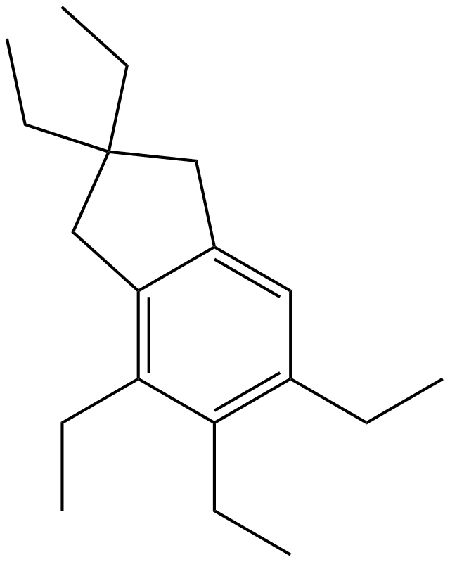 Image of 2,3-dihydro-2,2,4,5,6-pentaethyl-1H-indene