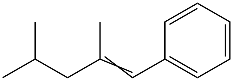 Image of 2,4-dimethyl-1-phenyl-1-pentene