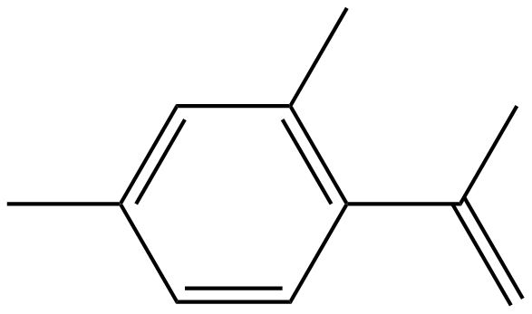 Image of 2,4-dimethyl-1-(1-methylethenyl)benzene