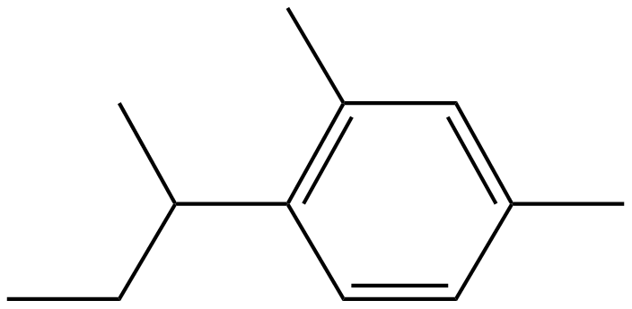 Image of 2,4-dimethyl-1-(1-methylpropyl)benzene