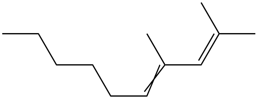 Image of 2,4-dimethyl-2,4-decadiene