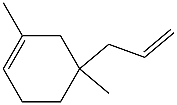 Image of 2,4-dimethyl-4-(2-propenyl)cyclohexene