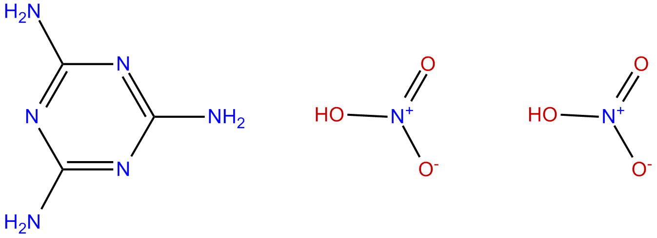Image of 2,4,6-triamino-1,3,5-triazine dinitrate