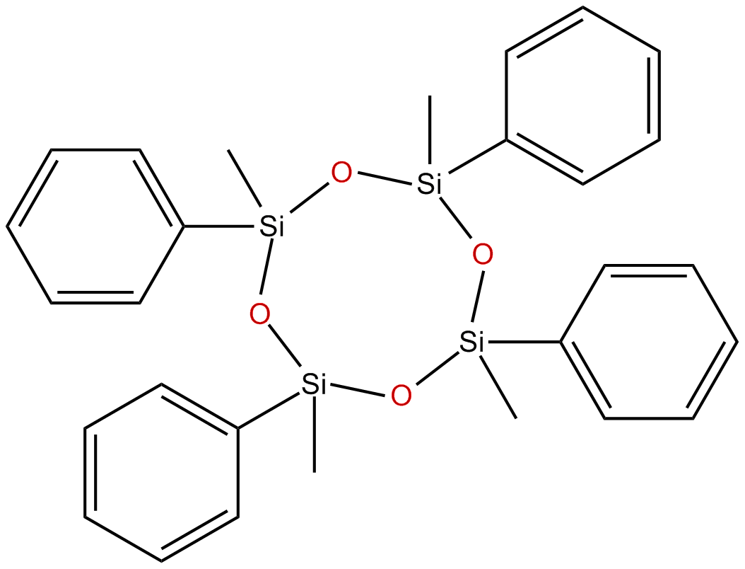 Image of 2,4,6,8-tetramethyl-2,4,6,8-tetraphenylcyclotetrasiloxane