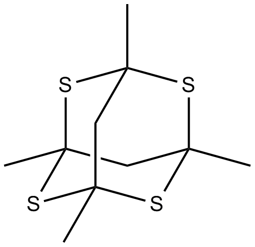 Image of 2,4,6,8-tetrathiatricyclo[3.3.1.1(3,7)]decane, 1,3,5,7-tetramethyl-