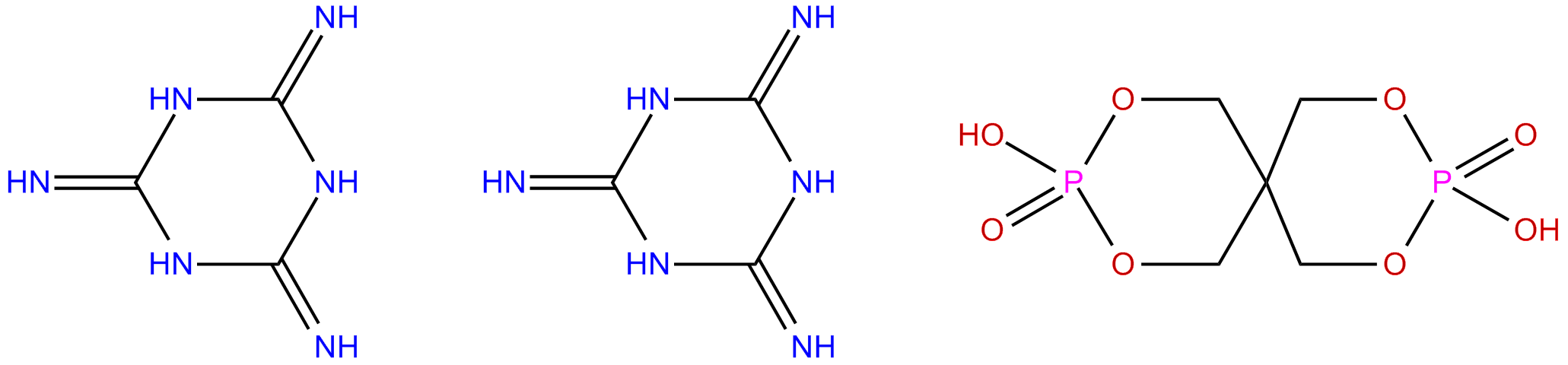 Image of 2,4,8,10-tetraoxa-3,9-dioxide-3,9-diphosphaspiro[5.5]undecane-3,9-melamine salt
