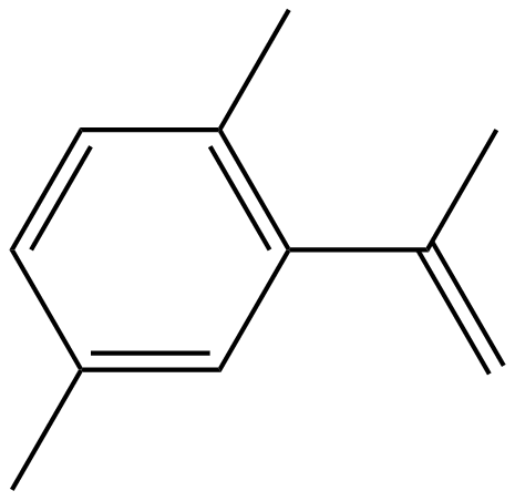 Image of 2,5-dimethyl-1-(1-methylethenyl)benzene