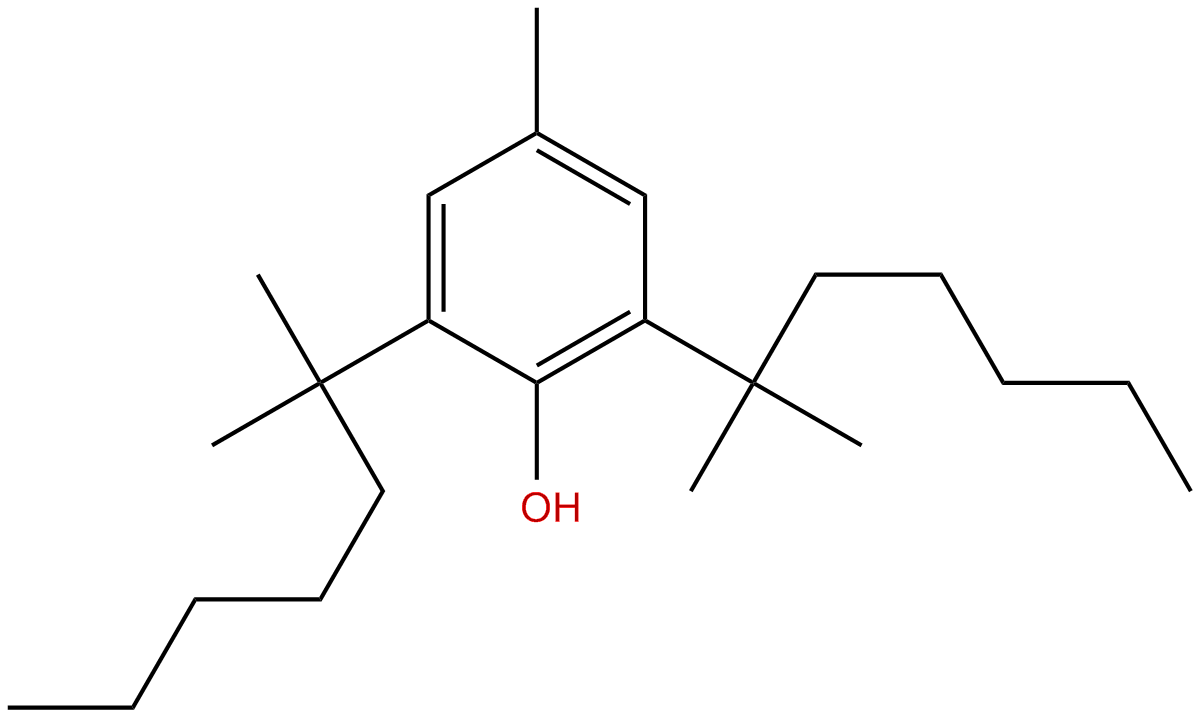 Image of 2,6-bis(1,1-dimethylhexyl)-4-methylphenol