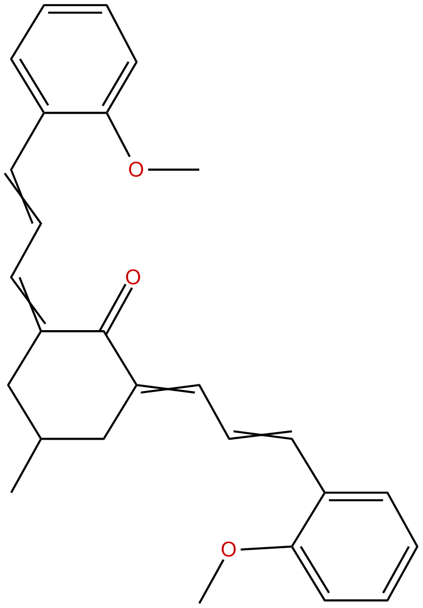 Image of 2,6-bis(3-(2-methoxyphenyl)allylidene)-4-methylcyclohexanone