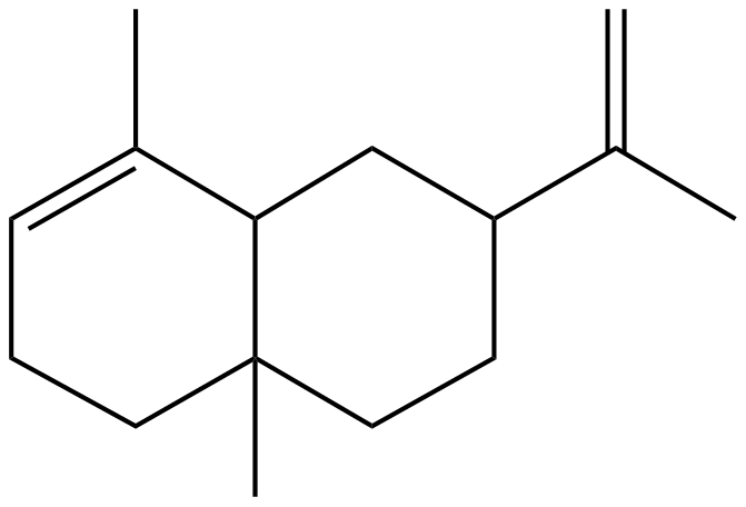 Image of 2,6-dimethyl-9-(1-methylethenyl)bicyclo[4.4.0]-2-decene