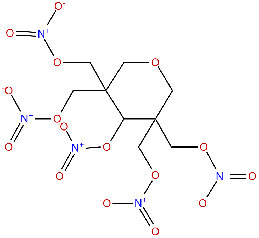 Image of 2H-pyran-3,3,5,5(4H,6H)-tetramethanol, 4-hydroxy-, pentanitrate
