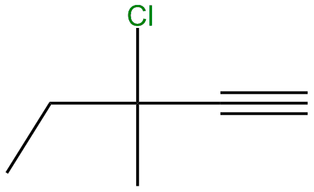 Image of 3-chloro-3-methyl-1-pentyne