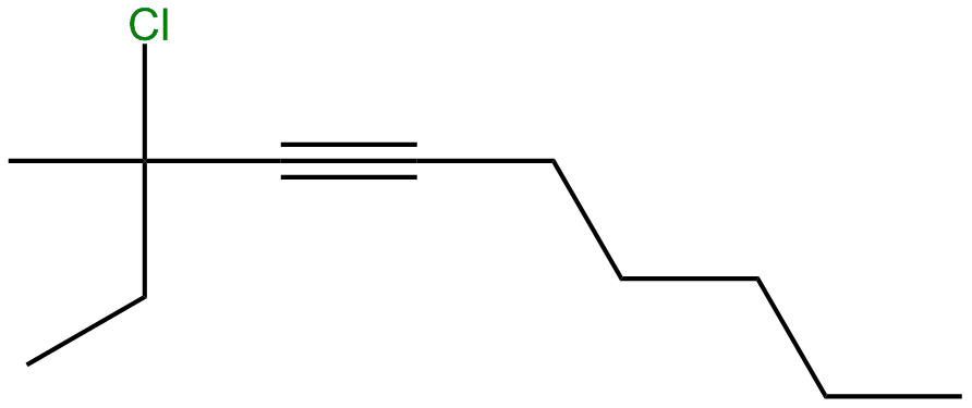Image of 3-chloro-3-methyl-4-decyne