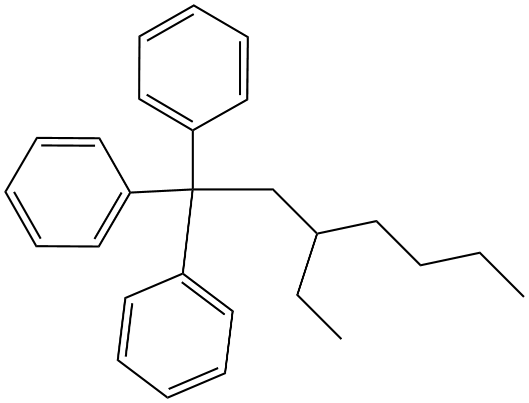 Image of 3-ethyl-1,1,1-triphenylheptane