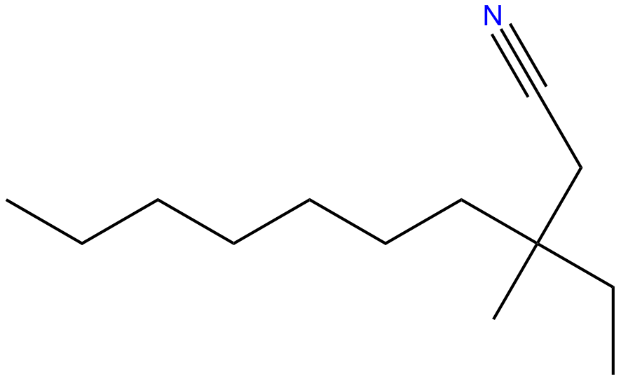 Image of 3-ethyl-3-methyldecanenitrile