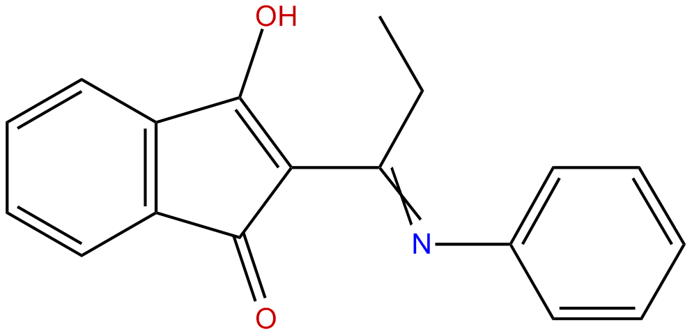 Image of 3-hydroxy-2-(1-(phenylimino)propyl)-1H-inden-1-one