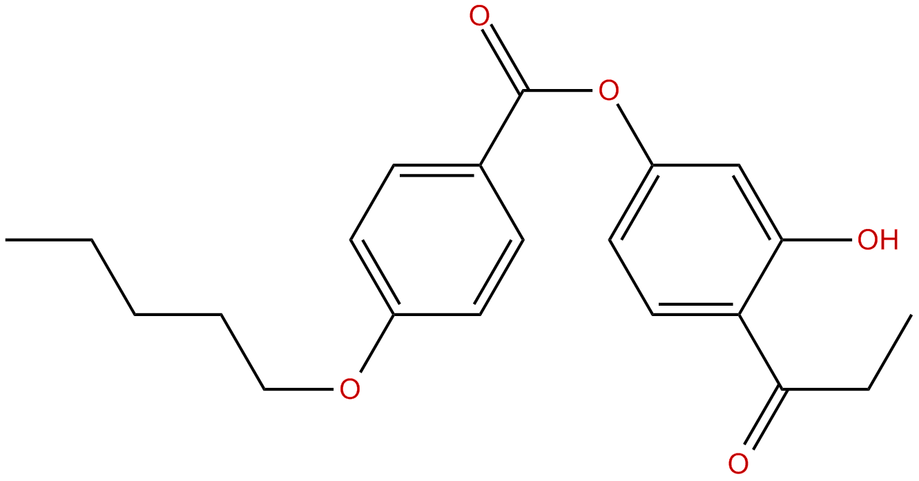 Image of 3-hydroxy-4-propionylphenyl 4'-pentyloxybenzoate