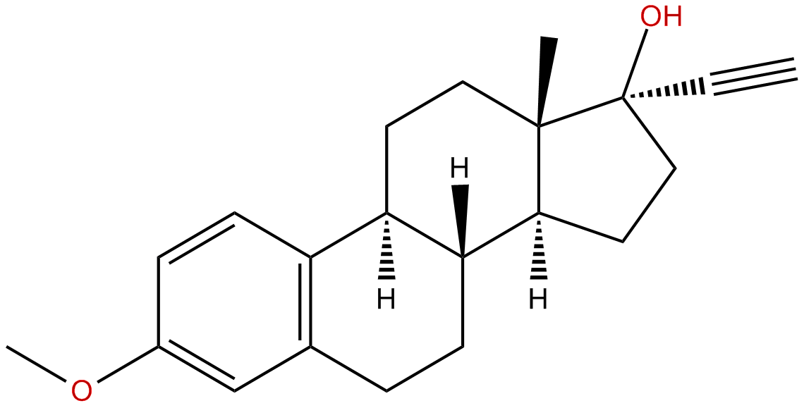 Image of 3-methoxy-19-nor-17.alpha.-pregna-1,2,5(10)-triene-20-yn-17-ol