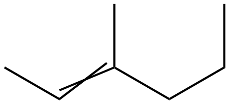 Image of 3-methyl-2-hexene