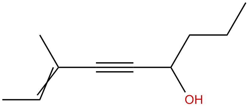 Image of 3-methyl-2-nonen-4-yn-6-ol