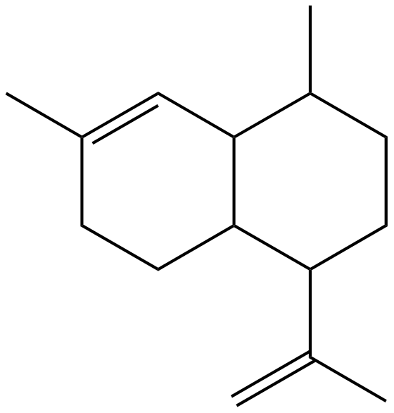 Image of 3,10-dimethyl-7-(1-methylethenyl)bicyclo[4.4.0]-2-decene