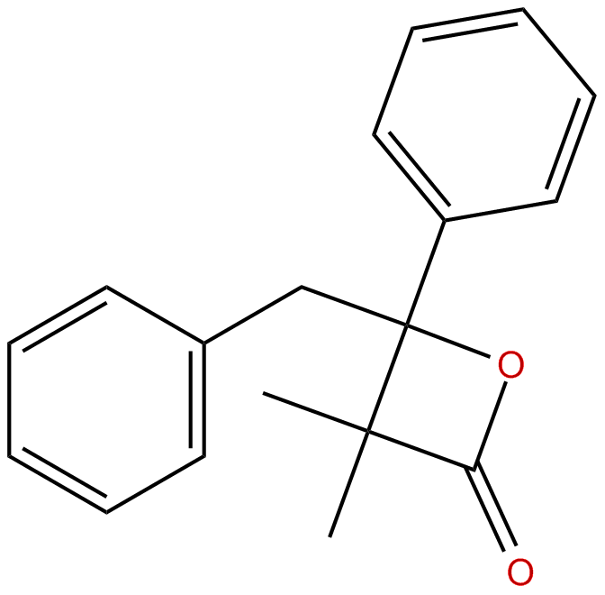 Image of 3,3-dimethyl-4-phenyl-4-(phenylmethyl)-2-oxetanone